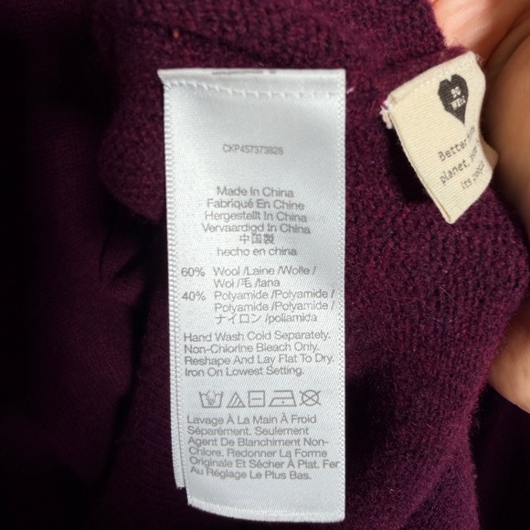 Madewell Purple Turtleneck Wool Blended Classic Pullover Sweater SIZE S - Picture 2 of 12